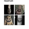 INKARTLINK Tattoo Tech, 4 Sheets Semi Permanent Tattoo, Adult Art Design Temporary Tattoos, Lasts 1-2 Weeks, Waterproof, Realistic Look, No Adhesive, No Reflection (Joker Smile Design)