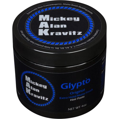 Glypto Blue (the original) concentrated extra hold sculpting hair paste, matte finish, water base, non comedogenic, won't clog pores