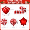 Dendrim 172PCS Christmas Balloons Garland Arch Kit, Red White Green Gold Holiday Party Balloons Decorations with Candy Cane Gifts Box Red Star Foil Balloons for Xmas Themed Birthday Party Supplies