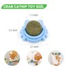 Aucenix Catnip Balls Toy for Cat, Wall Catnip Roller for Cat Licking, Teeth Cleaning Dental Edible Kitten Toy, Natural Rotating Crab Cat Toy (3 Colors)
