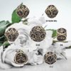 DND Dice,Hollow D&D Metal Dice,Unique Round Ball Design Octopus Dice with Gift Box for Dungeons & Dragon Gaming,7 PCs Steampunk Polyhedral D and D Dice Set D20 D12 D10 D8 D6 D4 D% for RPG,MTG,Bronze