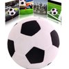 AOQI Fluffy Stuffed Toy Soccer Ball Plush Pillow Soft Durable Stuff Soccerball Gift for Kids Boy Baby (Black -White,7.8inch/20cm)