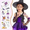 Konsait 144 Pcs Halloween Temporary Tattoos, Glitter Tattoos for Kids Body Makeup Fake Tattoos Cute Kids Tattoos Halloween Favors Halloween Goodie Bags Fillers 15 Sheets