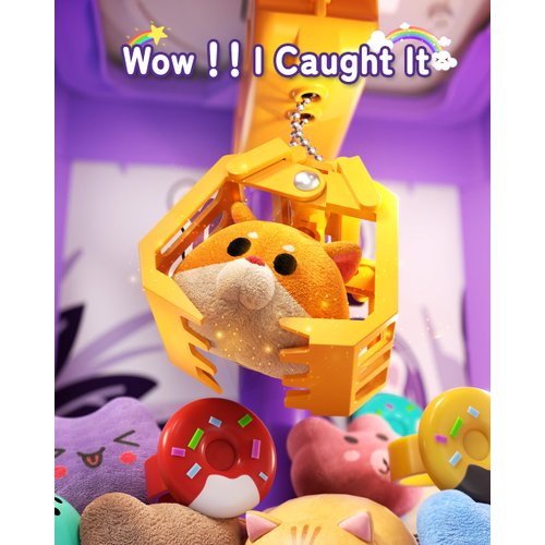 Jovow Claw Machine for Kids, Mini Vending Machine with Game Coins & Music, Prize Dispenser Toys for Girls and Boys, Electronic Claw Game Machine for Party Birthdays, Includes 30 Mini Toys