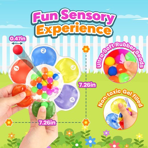 Sensory Toys Color Sorting Toys: Quiet Fidgets for Classroom Montessori Toys for Toddlers, Fine Motor Skill Games Preschool Learning Activities Calm Dwon Travel Toys for Boys Girls Gifts Ages 1-3 3-5