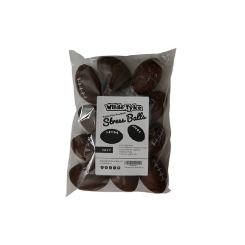 Mini Foam Footballs Dozen Pack | Party Favor Balls | Mini Football Stress Balls Bulk | Football Party Decorations | Big Game Party Decorating Footballs | Small Foam Footballs | by Wilde Tyke