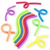 Super Z Outlet Stretchy Jelly String Noodles Thick Rubber Fidget Sensory Toys Set for Calming Relaxing Children Birthday Party Favors and Prizes (24 Count)