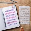 Mr. Pen- Letter Stencils, 12 Pack, 4 x 7 Inch, Alphabet Stencils, Letter Stencil, Lettering Alphabet Stencil, Stencils, Stencils Letters and Numbers, Lettering Stencils, Bullet Journaling Stencils