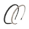 PurYupearl Fashion Super Shiny Women Two Rows Black Crystal Beads Headband Girls Headwear Rhinestone Beaded Hair Band Hair Accessories Women's Fashion Headbands Hair Care