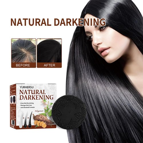 YURHERSU Polygonum Hair Shampoo Soap, Hair Prevents Hair Loss, Natural Hair Black, Nourishing Deeply Cleanses Hair Scalp, Black&Thick Hair for Girl Man Hair Care