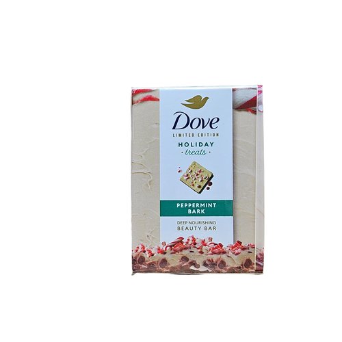 Dove Peppermint Bark Beauty Bar Soap for Deep Nourishment Holiday Treats Limited Edition, 7.5 oz 2 Piece
