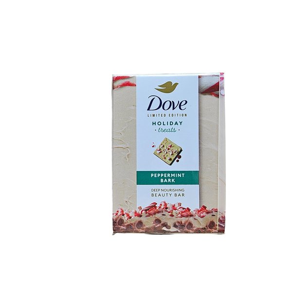 Dove Peppermint Bark Beauty Bar Soap for Deep Nourishment Holiday Treats Limited Edition, 7.5 oz 2 Piece
