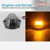 Partsam 5Pcs Smoked Amber Cab Marker Lights 12LED Compatible with Ford F150 F250 F350 1973-1997 F Series Super Duty Pickup Trucks Cab Top Roof Running LED Lights Assembly w/Wiring Harness