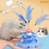 CLGoods Ice-Cream Track Cat Toy with Funny Cat Stick Toy, 3-Tier Cat Toy with Cat teaser wand,Interactive Cat Toys for Indoor Cats