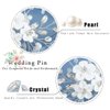 YBSHIN Wedding Hair Accessories for Women Silver Flower Hair Clips Rhinestone Bridal Headpieces Pearl Hair Accessories for Women and Girls
