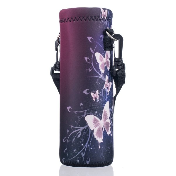 AUPET Water Bottle Carrier,Insulated Neoprene Water Bottle Holder Bag Case Pouch Cover 1000ML or 750ML,Adjustable Shoulder Strap, Great for Stainless Steel and Plastic Bottles