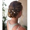 Hapdoo 20pcs Pearl Hair Clips, Gold pearl Spiral Hair Clip Bridal Pins, Vintage Wedding Braided Hair Clips Headpieces, Fashion Hair Stylish Accessories for Women Girls