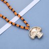 TseanYi Hallween Skull Pendant Necklace Skull Head Necklace Colorful Beaded Choker Necklace Gothic Gold Skeleton Pendant Necklace Seed Bead Chain Necklace Skull Face Charm Necklace