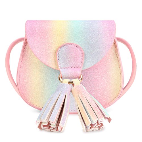 mibasies Kids Purse for Little Girls Toddler Crossbody Bag with Tassel, 2 Year Old Girl Gifts
