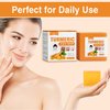 2Pcs Natural Turmeric Soap Bar for Face & Body, Turmeric Skin Brightening Soap for Dark Spots, Underarms & intimate area, Turmeric Face Wash Soap Reduces Acne, Fades Scars, Smooth & Cleanses Skin