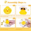 MuMyer 2Pcs Car Rubber Duck Yellow Duck Car Dashboard Decorations Duck Car Ornaments with Alloy Glasses Mini Swim Ring Sun Hat and Necklace for Car Dashboard Decoration Accessories(C-White&Pink)