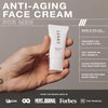 Hair Craft Co. Men's Anti-Aging Face Cream 1 Ounce | 30 Day Supply | Fight Appearance of Fine Lines & Wrinkles Moisturizer | Made in USA | Unscented