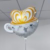 CYMYLAR 3 Pcs Coffee Latte Balloons/Coffee Birthday Party Decorations/I Love You A Latte/Coffee Booth Decoration/Coffee Lovers Party Decorations/Wedding/Coffee Bar Wall Table Decorations/Adults Party