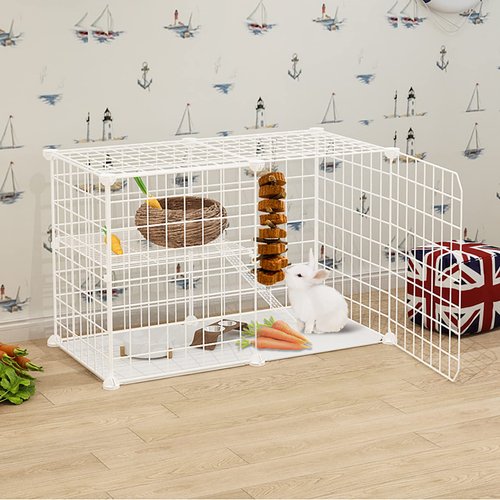 MUYG Bunny Carrot Cake Chew Toys,Rabbit Teeth Grinding Hanging Chinchillas Molar Toy Improve Dental Health Natural Apple Sticks for Guinea Pigs Rats Hamsters Gerbils(4 Packs)