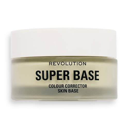 Revolution, Superbase Color Correcting Green Makeup Primer, Hydrating & Brightening Makeup Primer, Reduces Redness, 0.84 Fl. Oz