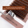 HAICHER Brown Lash Extensions 03 05 07 C D Curl 8-16mm Mixed, Colored Lash Trays for Eyelash Extension (Medium Brown, 0.05 C 8-16mm)