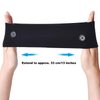 WILLBOND 6 Pieces Button Headband Unisex Elastic Hair Band with Button Face Cover Holder for Nurses, Doctors and Ears Protection (Black)