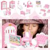 20 Pieces Doll House Furniture and Accessories Set Dollhouse Furniture Set Mini Dollhouse Furniture 1 12 Scale Bedroom Living Room Bathroom Furniture Accessories