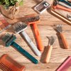 5 Pcs Hair Brush Cleaner Tool - Wooden Handle Comb with Metal Wire, 2-in-1 Mini Brush Rake for Home and Salon Use