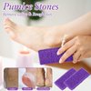 200 Pcs Disposable Foot Pumice Stone Bulk for Feet Pumice Stone Foot Scrubber Dead Skin Pedicure Scrubber Exfoliator Sponge for Feet Callus Remover Bath, Spa, 3.54 x 1.77 x 0.47 Inch(Purple, Purple)