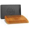 Wooden Beard Comb & Case, Dual Action Fine & Coarse Teeth, Perfect for use with Balms and Oils, Top Pocket Comb for Beards & Mustaches by Viking Revolution