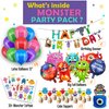 Monster Birthday Party Supplies, Monster Party Decorations - Monster balloons, cupcake & cake toppers, birthday banner, tattoos