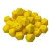 50pcs Bright Yellow Color 14mm Silicone Hexagon Pearl Beads Silicone Geometry Spacer Beads for DIY Beading Mom Jewelry Necklace Making