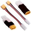 2Pairs XT60 Connector to Big Tamiya Style Plug Male Female Adapter with 14AWG 5CM Silicone Wire for RC FPV Drone Car Truck Battery Charger ESC
