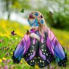 Kids Butterfly Wings Costume Girls Fairy-Wings Toddler Dress Up Play Costumes Butterfly Hair Clip Mask Party Favors (Purple Green Sets)