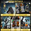 itshWOee Night Before Christmas Haunted House Building Set, Haunted Mansion Building Toys with Light, Luminous Hangman, Spooky Decor, Ideal Christmas Halloween Birthday Gifts for Moive Fans, Kids