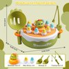 JEEKALO 4-in-1 Dinosaur Pop Up Board Games for Toddlers, Magnetic Fishing Game Tic Tac Toe Bowling Toys, Rotating Music Dino Bounce and Catch Game, Family Operation Games for Kids 3-5 4-8 Boy Girl