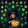 JCFIRE Halloween Temporary Tattoos for Kids, Halloween Party Favors, Glow in Dark Halloween Tattoos Birthday Party Decorations Supplies Halloween Goodie Bag Fillers Activities Games Accessories