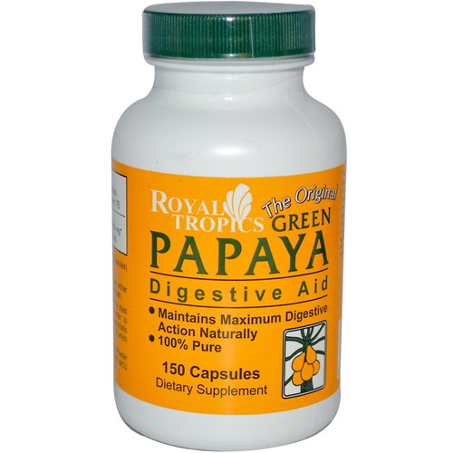 Royal Tropics Green Papaya Digestive Enzymes 150 CAPS