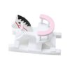Dollhouse Miniature Rocking Horse Chair 1:12 Scale Wooden Accessories Cute Cockhorse Dollhouse Furniture Decoration Model Baby Room (Pink)