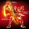 WULOBOOI Fire Mech Toy Building Blocks Set, Red Ninja Figure Warrior Hero Display Model Toy, Armored Battle Robot Adventure Playset Birthday Christmas Creative Gifts for Boys Girls