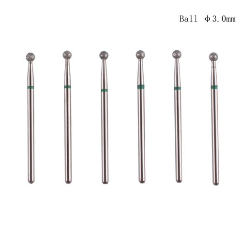 MZCMSL 6pcs Ball Head Cuticle Nail Drill Bits for Nail Prep,3/32 Shank Electric Nail Tool (φ3.0mm)