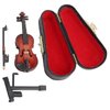 Jeanoko Miniature Violin Model with Stand Case Dollhouse Accessories Mini Musical Instrument Decor Gift Dollhouse Model Home Decoration