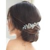 Brishow Crystal Bride Wedding Hair Comb Silver Rhinestone Hair Piece Beads Bridal Hair Accessories for Women and Girls