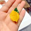 Mini Lemon Hair Clip,Acetate Hair Claw,Small Hair Clips for Women,Pack of 2