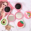 Petunny Travel Hair Brush Set - 6Pcs Mini Round Folding Massage Combs for Women and Girls, Random Styles